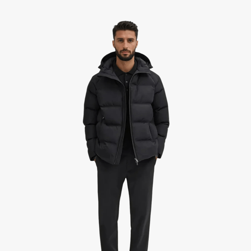 Casual heren all-season puffer jacket met capuchon