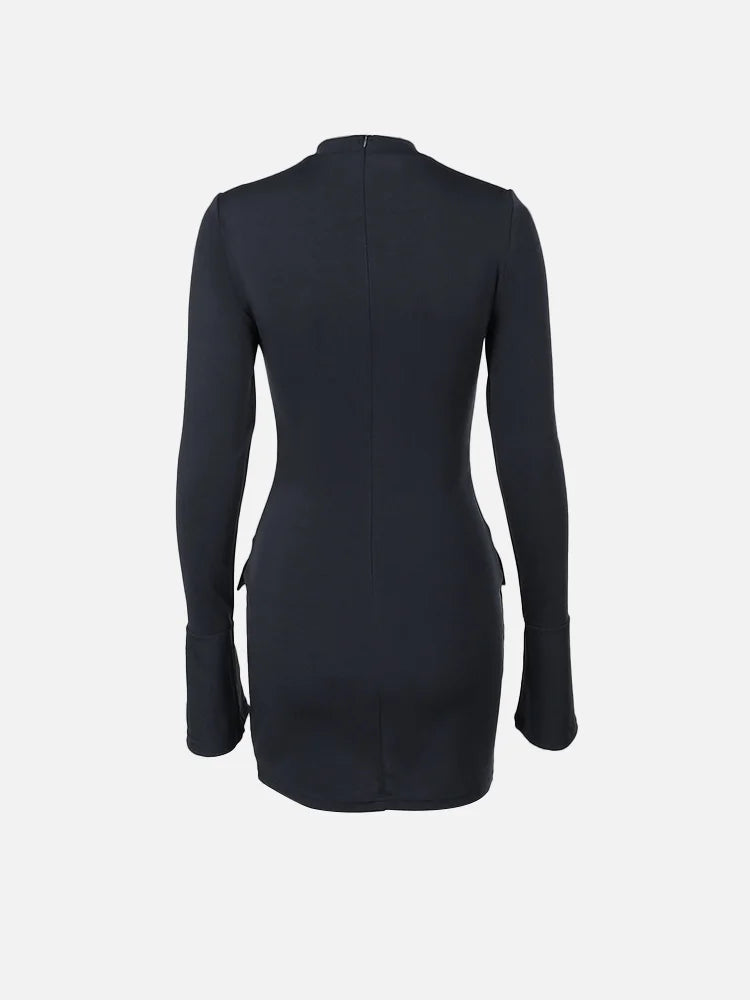 Chique mini jurk met lange mouwen