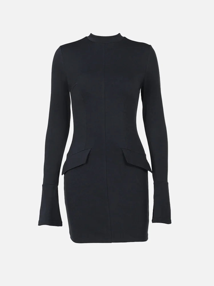 Chique mini jurk met lange mouwen