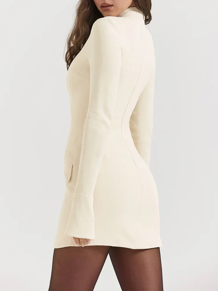 Chique mini jurk met lange mouwen