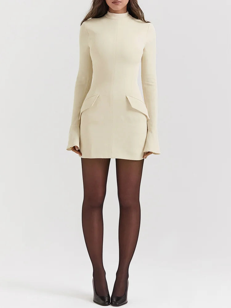 Chique mini jurk met lange mouwen