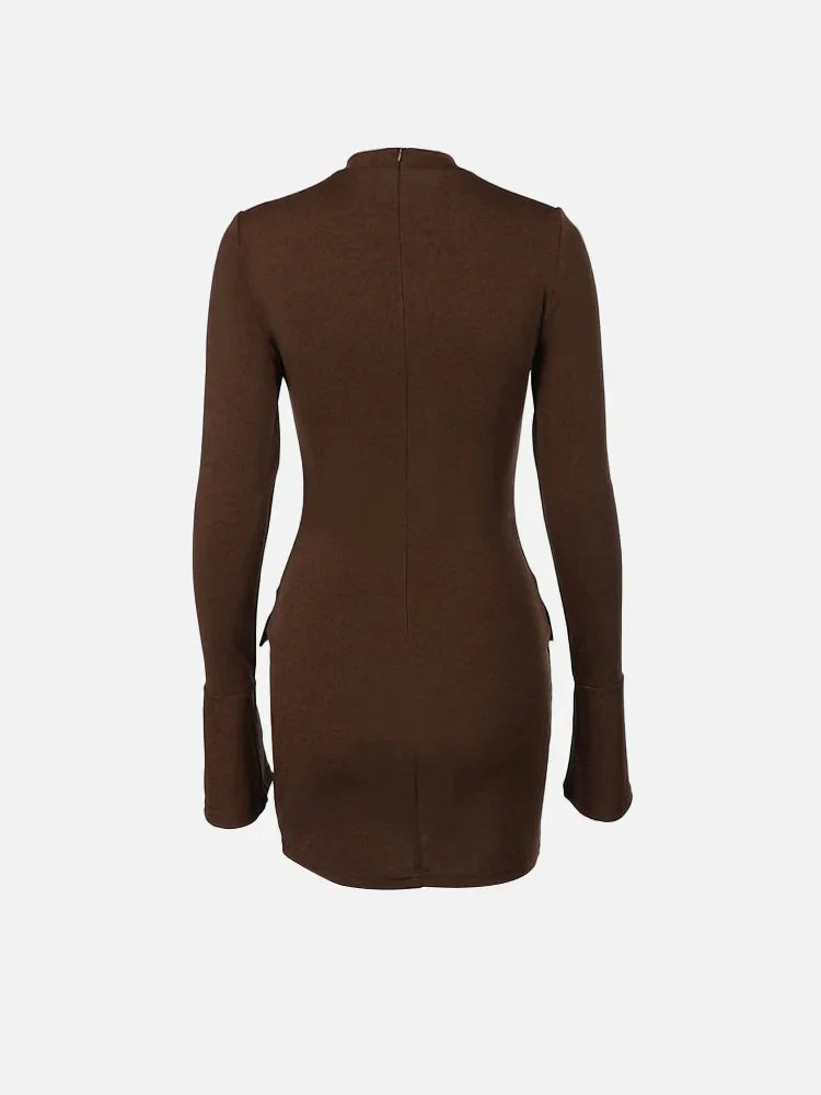 Chique mini jurk met lange mouwen