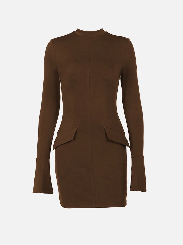 Chique mini jurk met lange mouwen