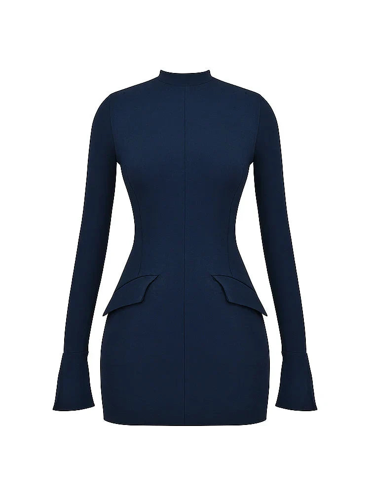 Chique mini jurk met lange mouwen