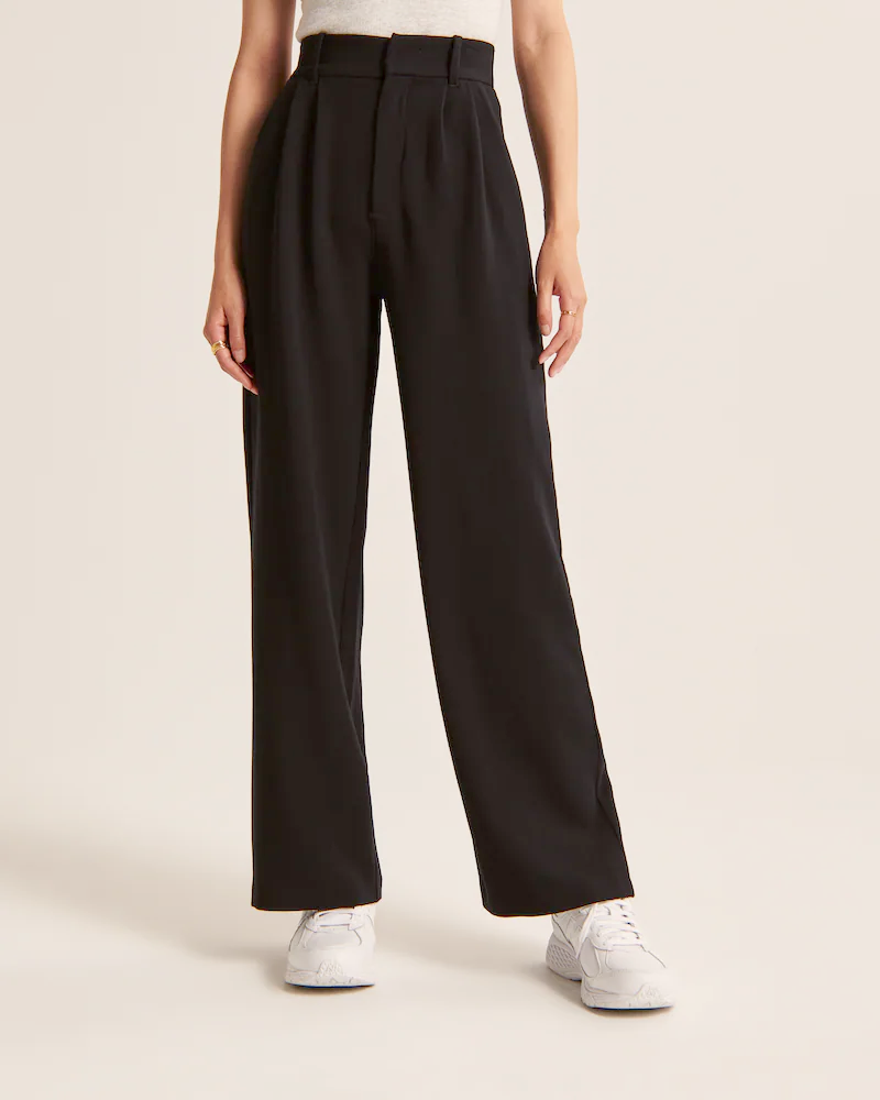 Dames Hoge Taille Pantalon met Wijde Pijpen