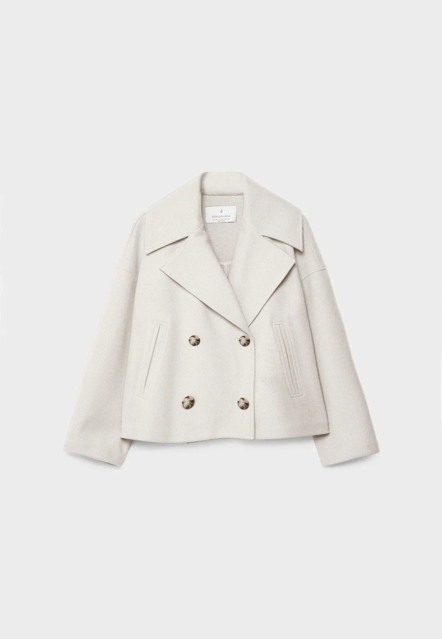 Dames Korte Blazer met Dubbele Sluiting en Elegante Snit