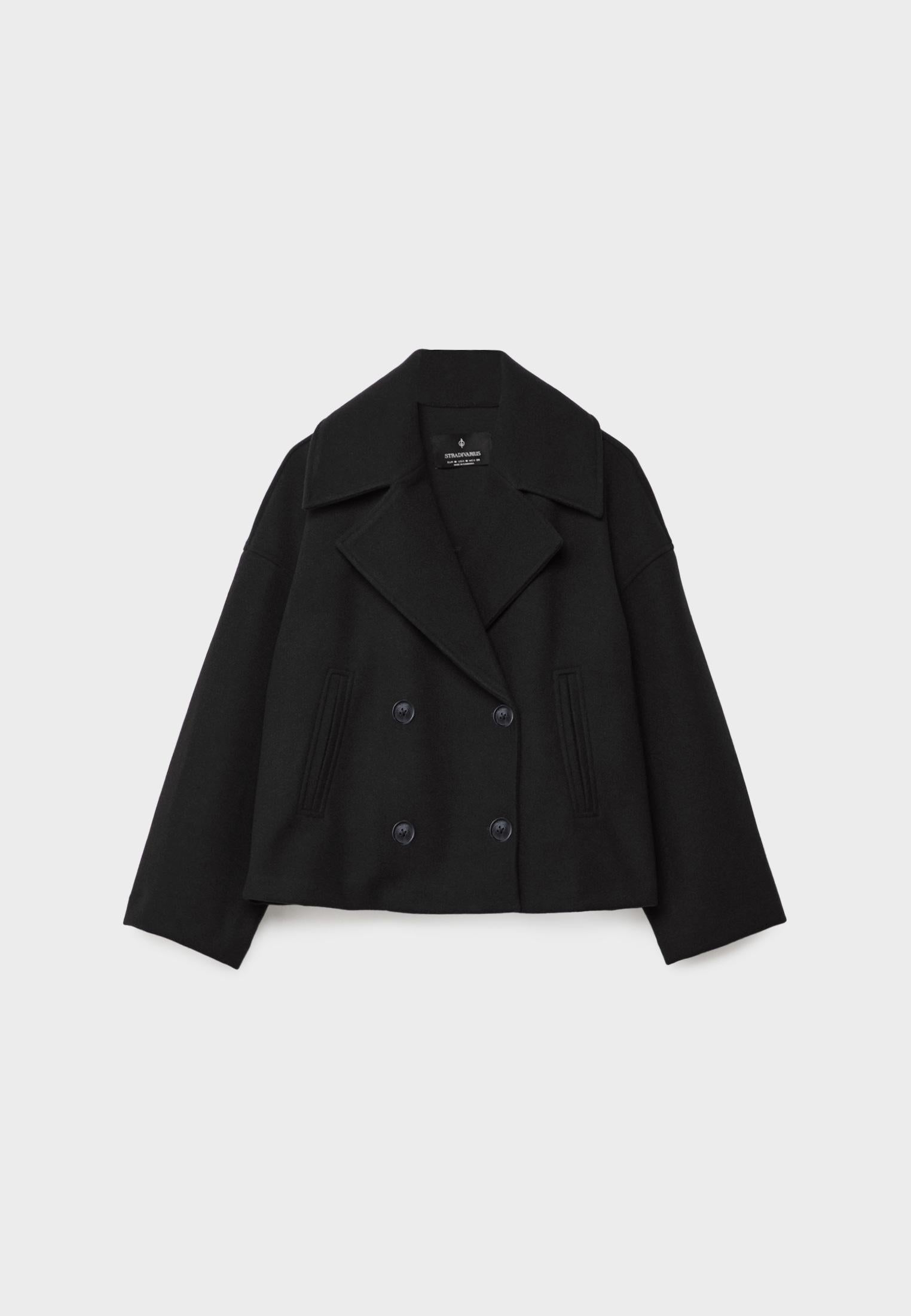 Dames Korte Blazer met Dubbele Sluiting en Elegante Snit