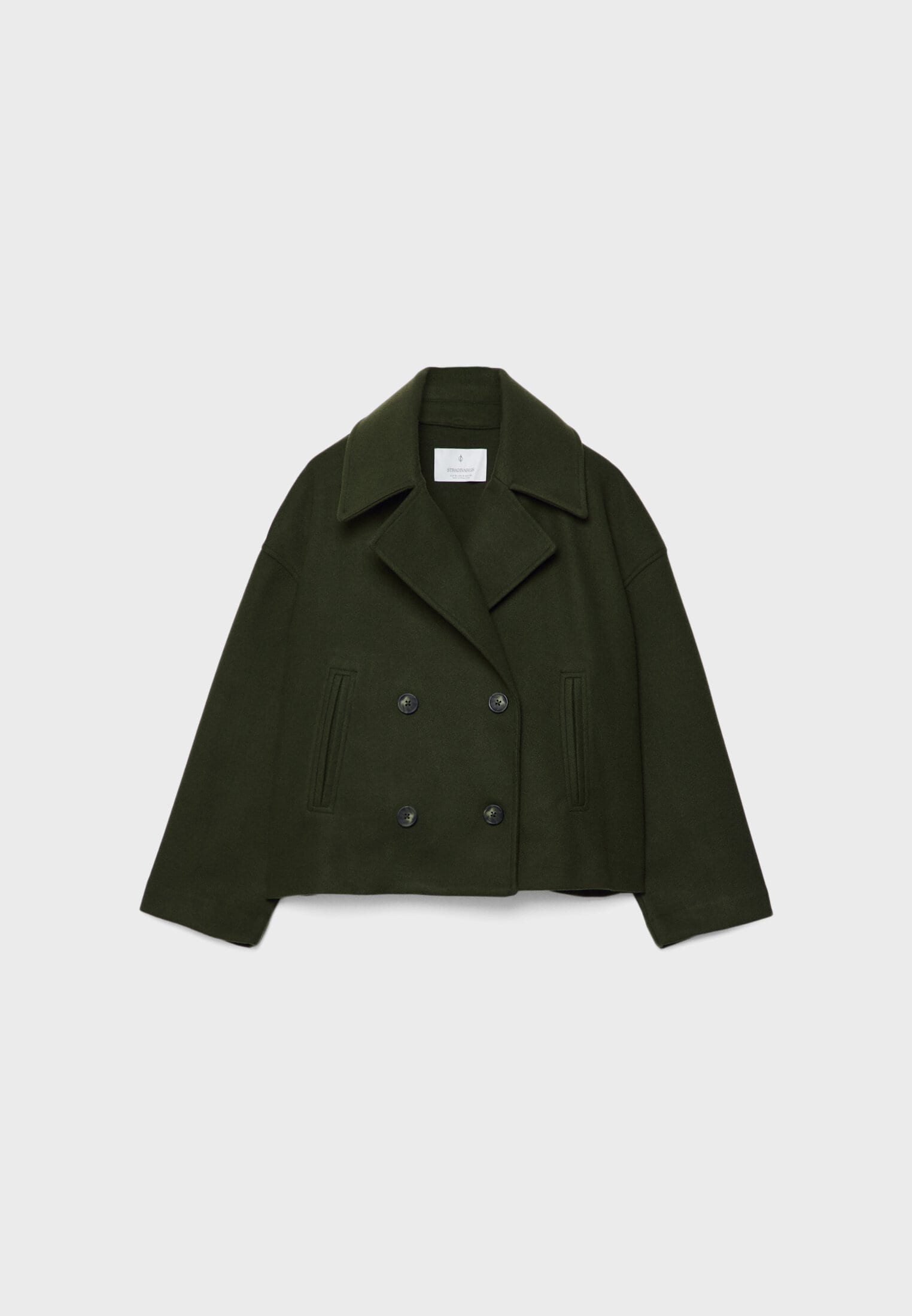 Dames Korte Blazer met Dubbele Sluiting en Elegante Snit