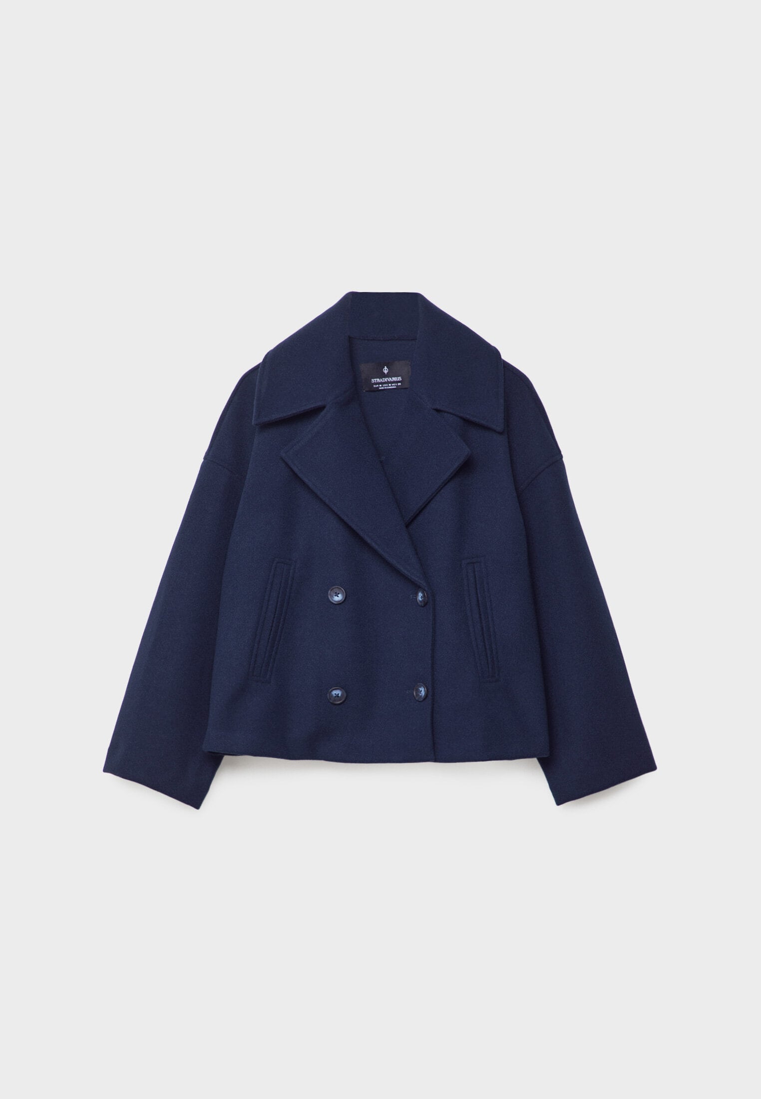 Dames Korte Blazer met Dubbele Sluiting en Elegante Snit