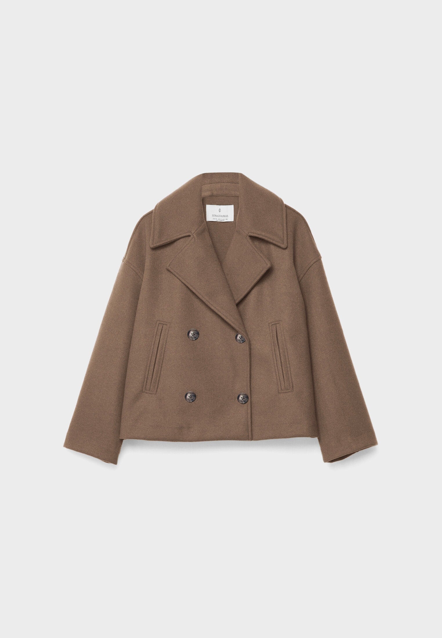 Dames Korte Blazer met Dubbele Sluiting en Elegante Snit