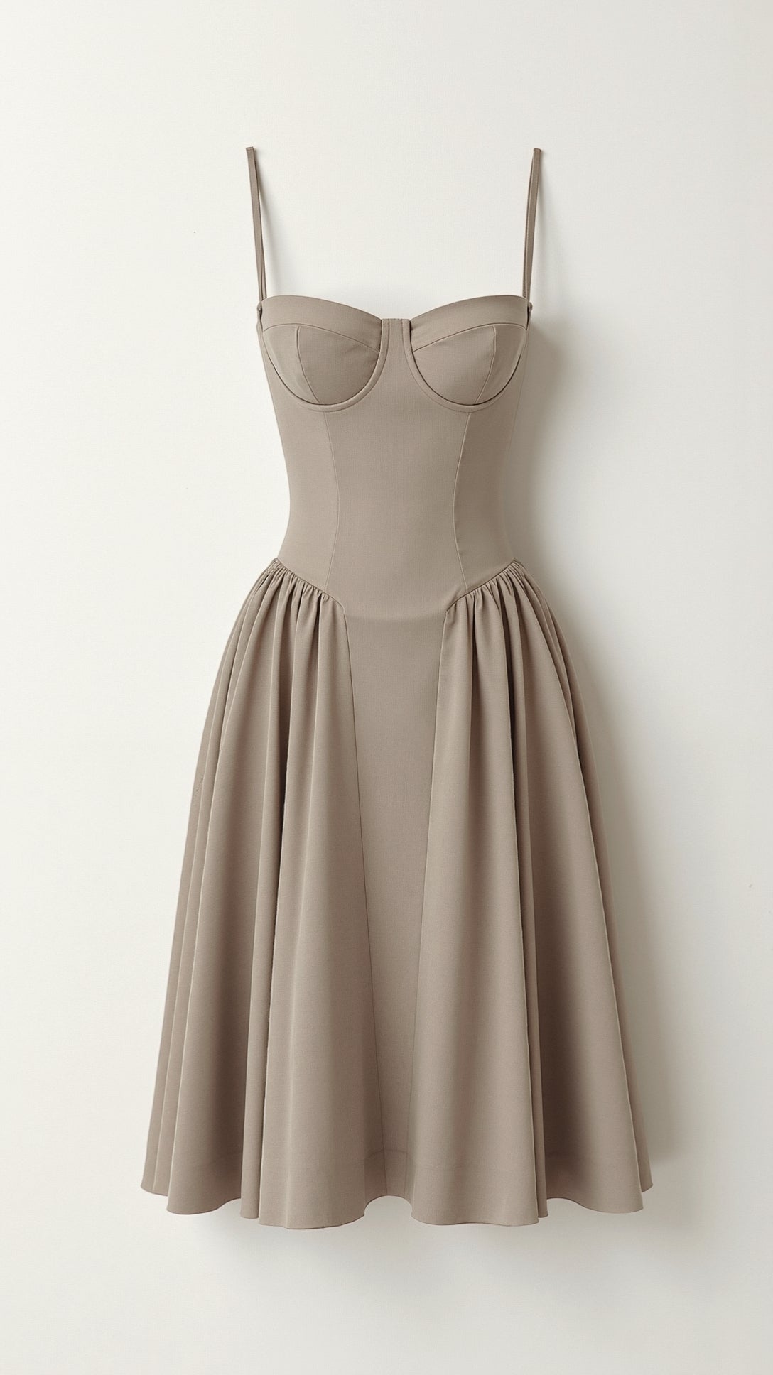 Dames midi corsetjurk – Klassiek silhouet – Chic voor gelegenheden
