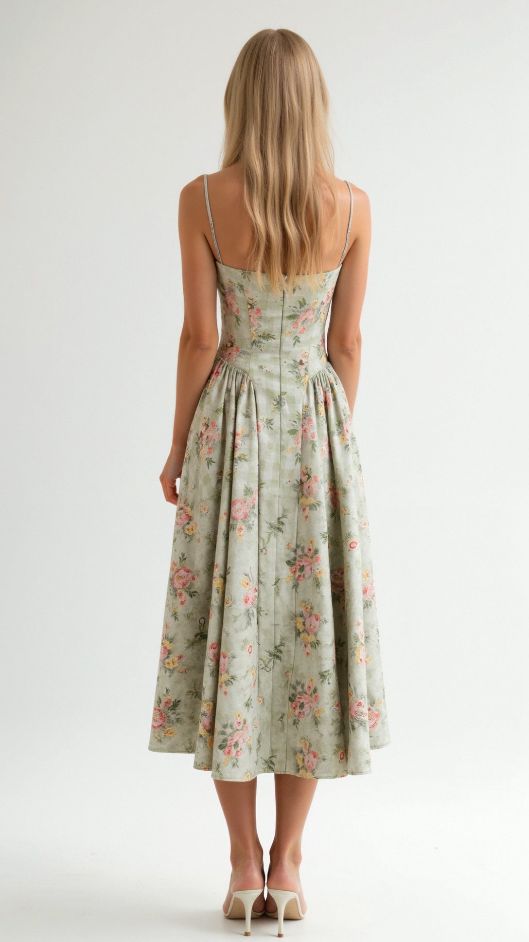 Dames midi corsetjurk – Klassiek silhouet – Chic voor gelegenheden