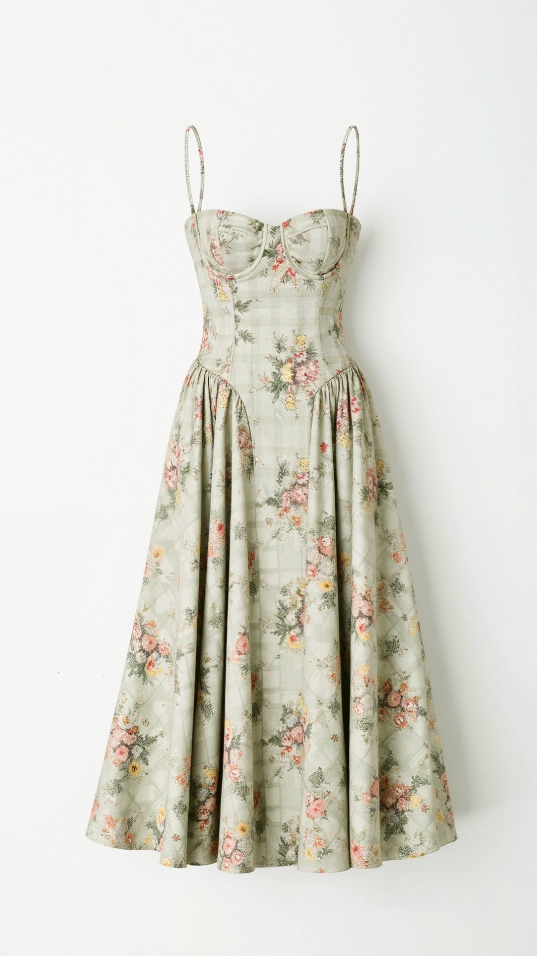 Dames midi corsetjurk – Klassiek silhouet – Chic voor gelegenheden