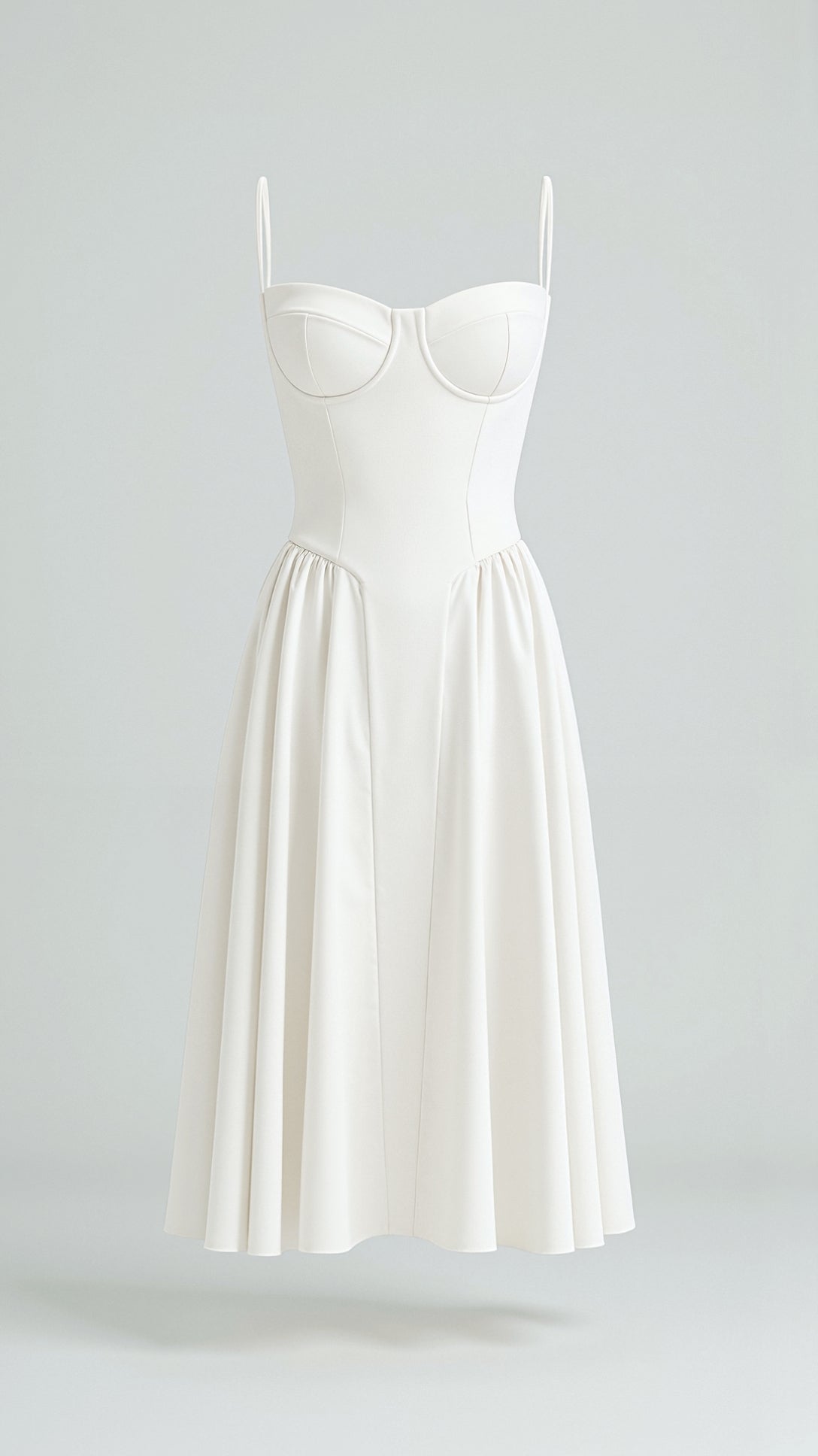 Dames midi corsetjurk – Klassiek silhouet – Chic voor gelegenheden
