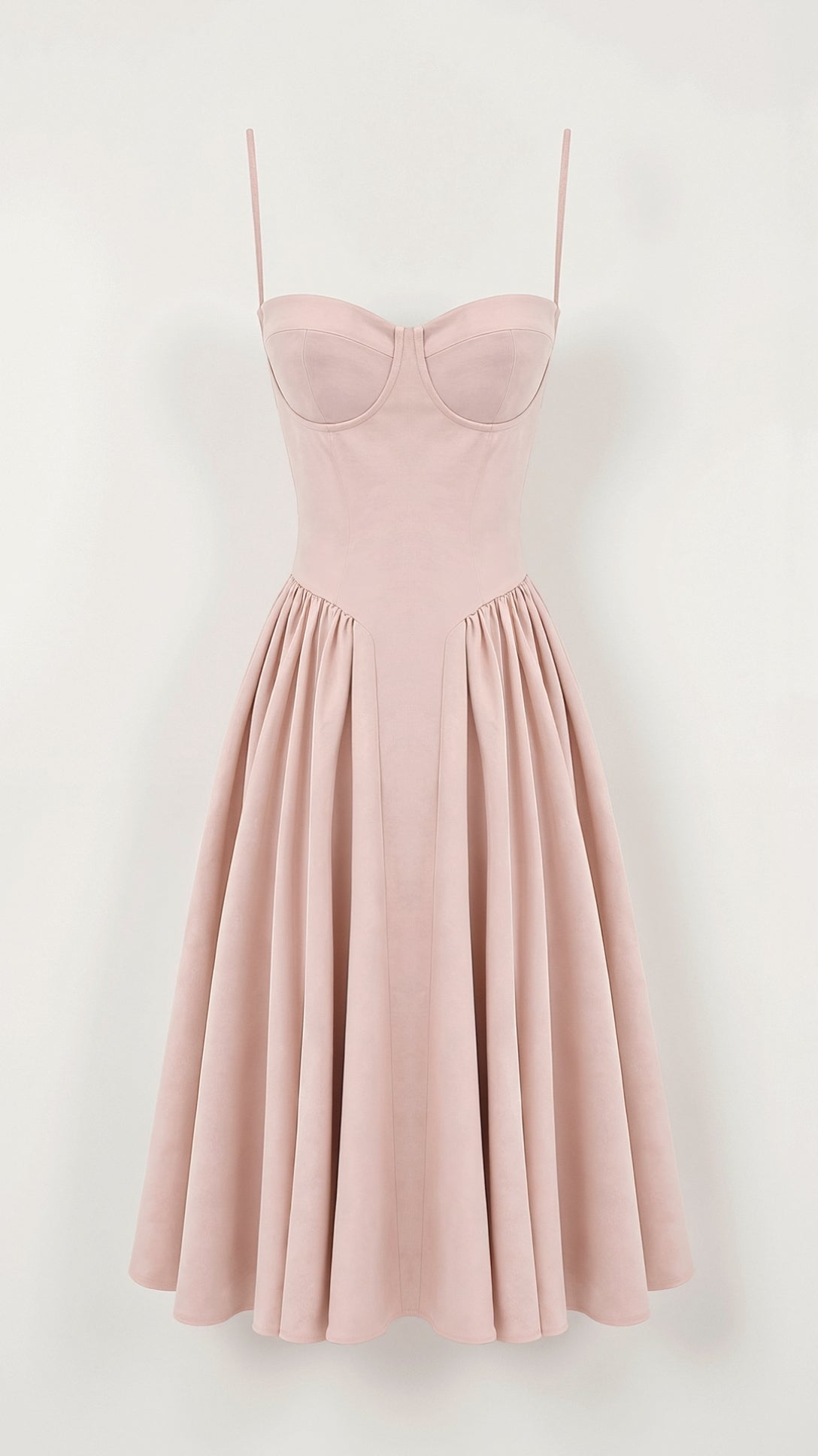 Dames midi corsetjurk – Klassiek silhouet – Chic voor gelegenheden