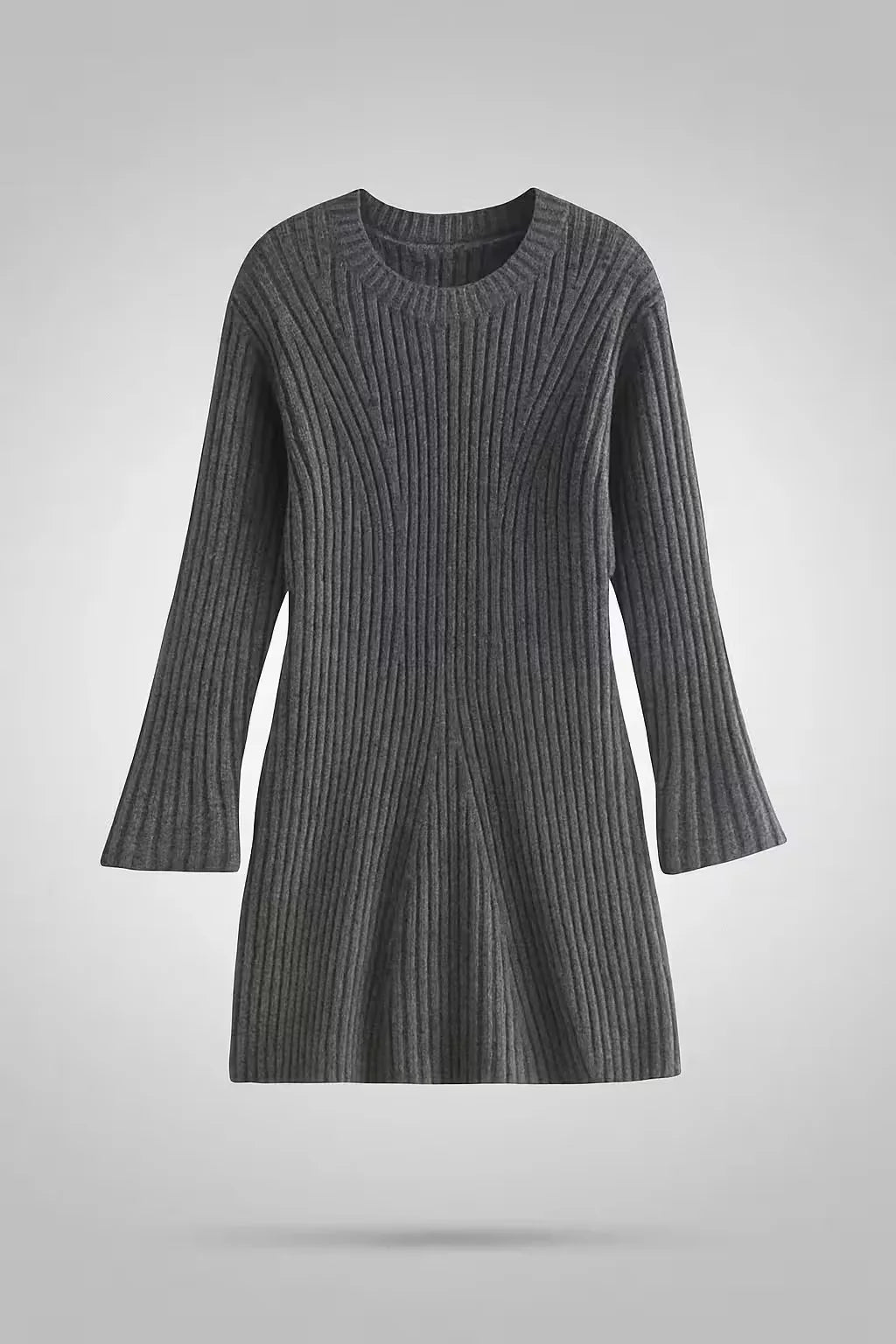 Gebreide rib bodycon jurk dames