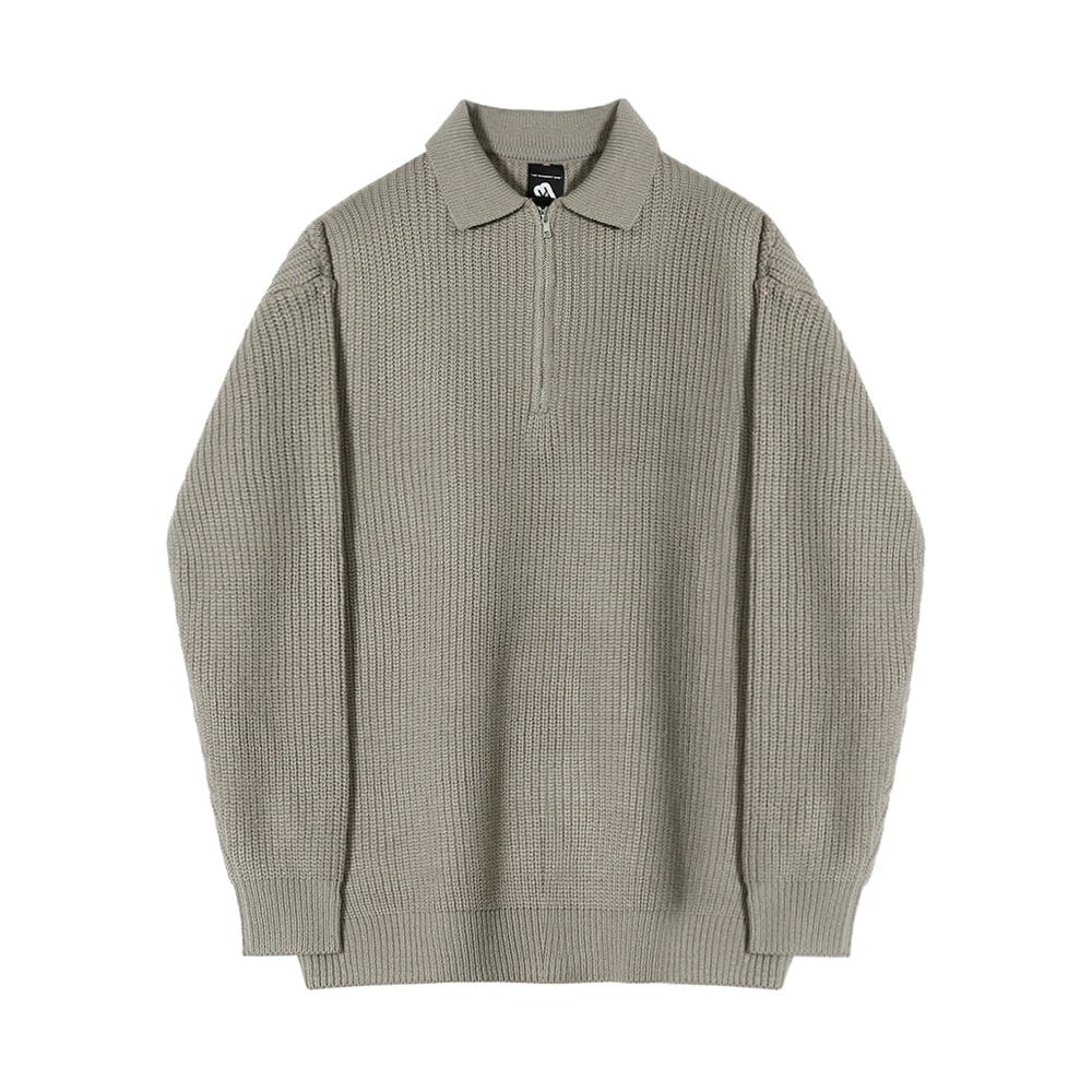 Heren knit zip-up polo – Casual chic – Perfect voor elk seizoen