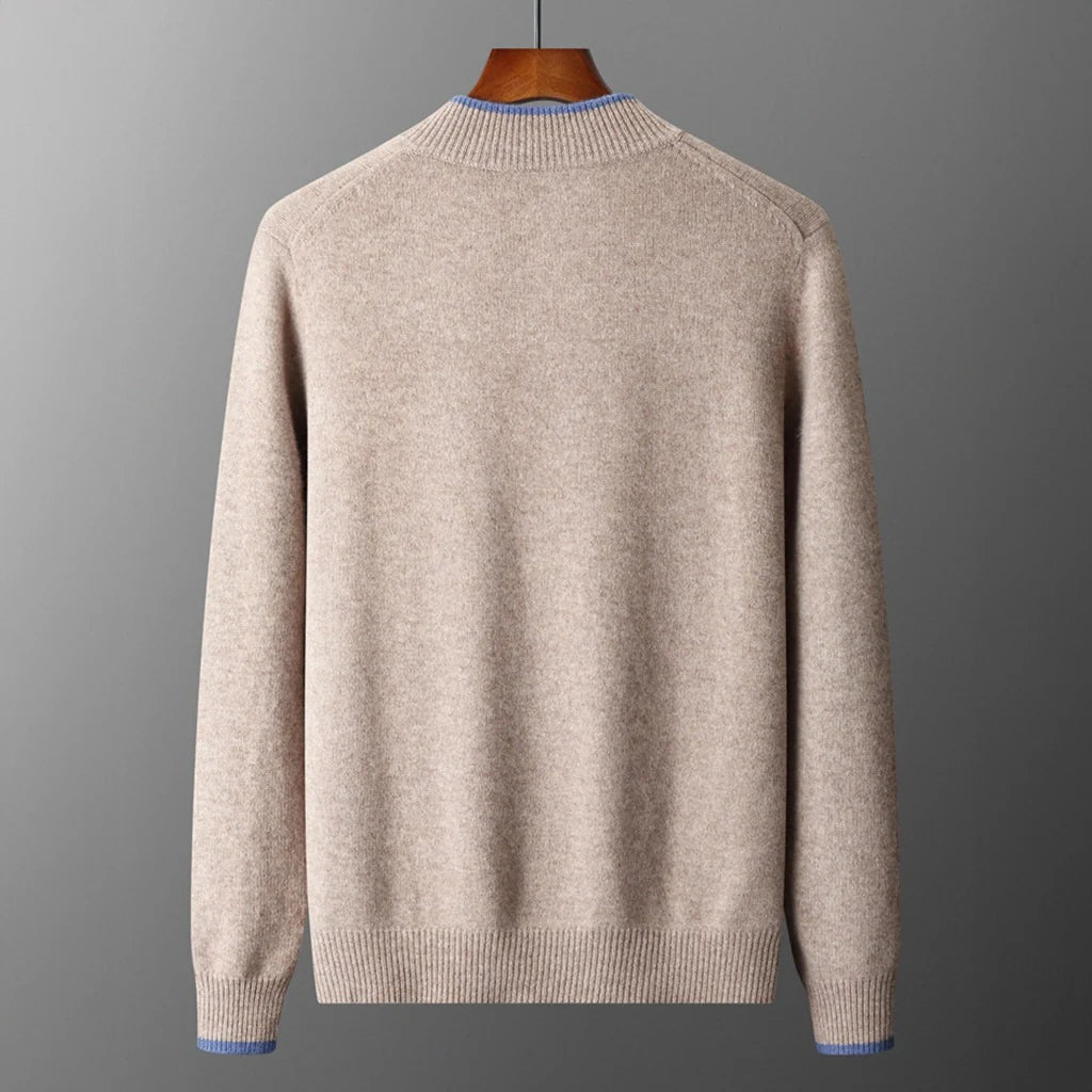 Heren knitted zip jacket - Zachte ritstrui – Tijdloze stijl
