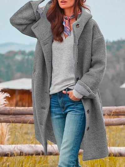 Lange Warme Winterjas voor Dames