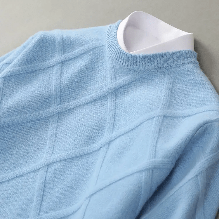 Luxe heren knitted sweater – Subtiel patroon & elegante pasvorm
