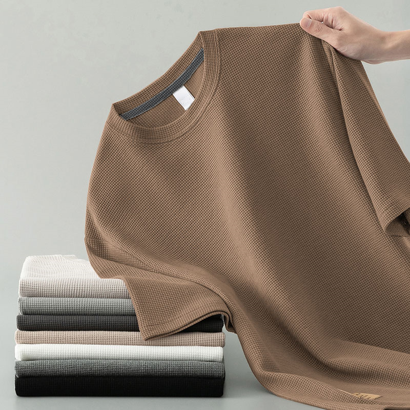 Textuur T-shirt heren – Comfortabel waffle knit– Casual & stijlvol