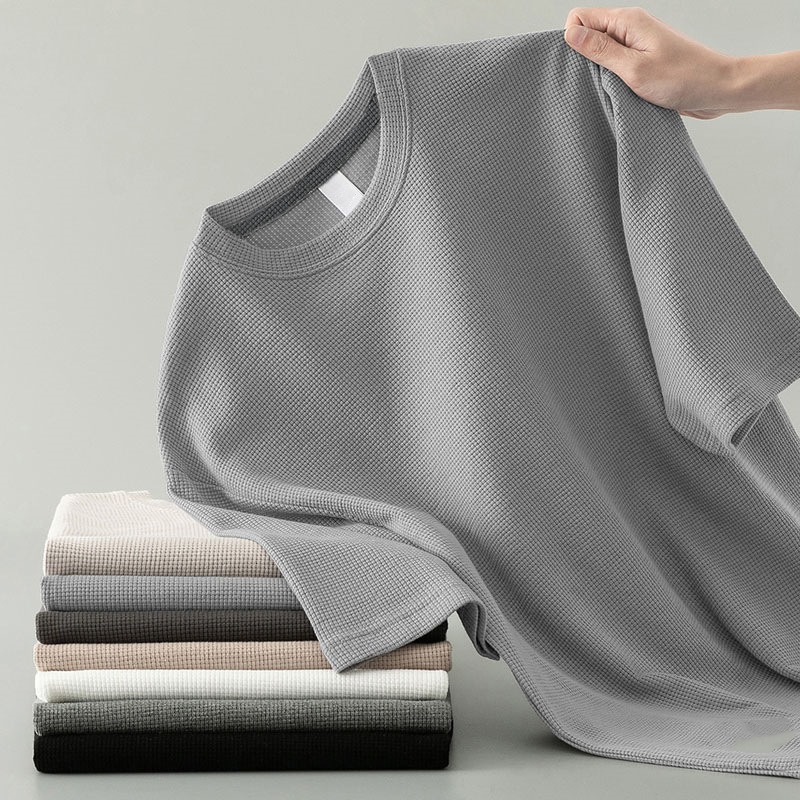 Textuur T-shirt heren – Comfortabel waffle knit– Casual & stijlvol