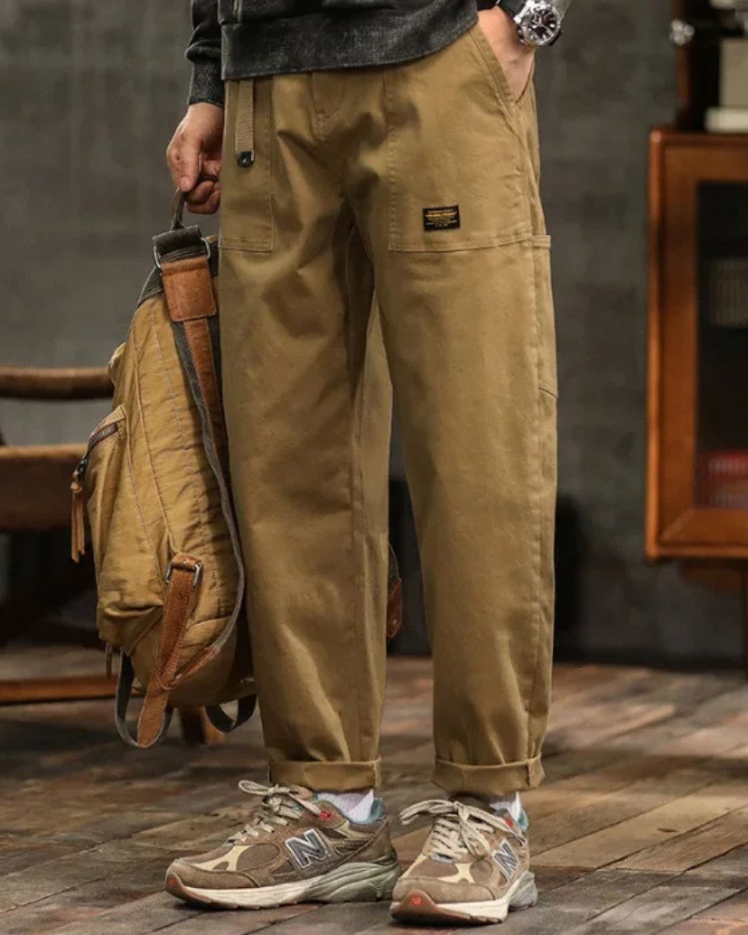 Vintage cargo broek heren