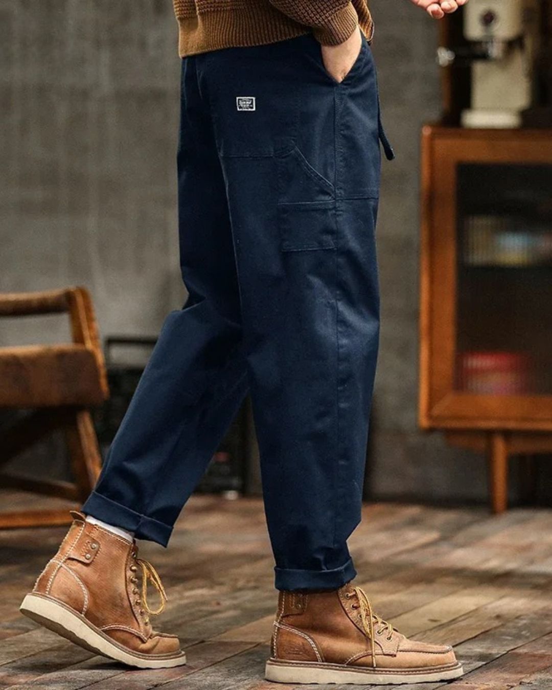 Vintage cargo broek heren