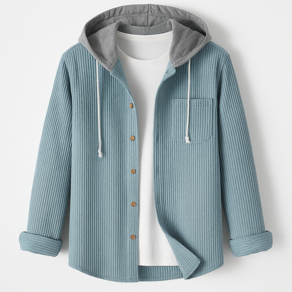 Warme Ribcord Hoodie voor Heren