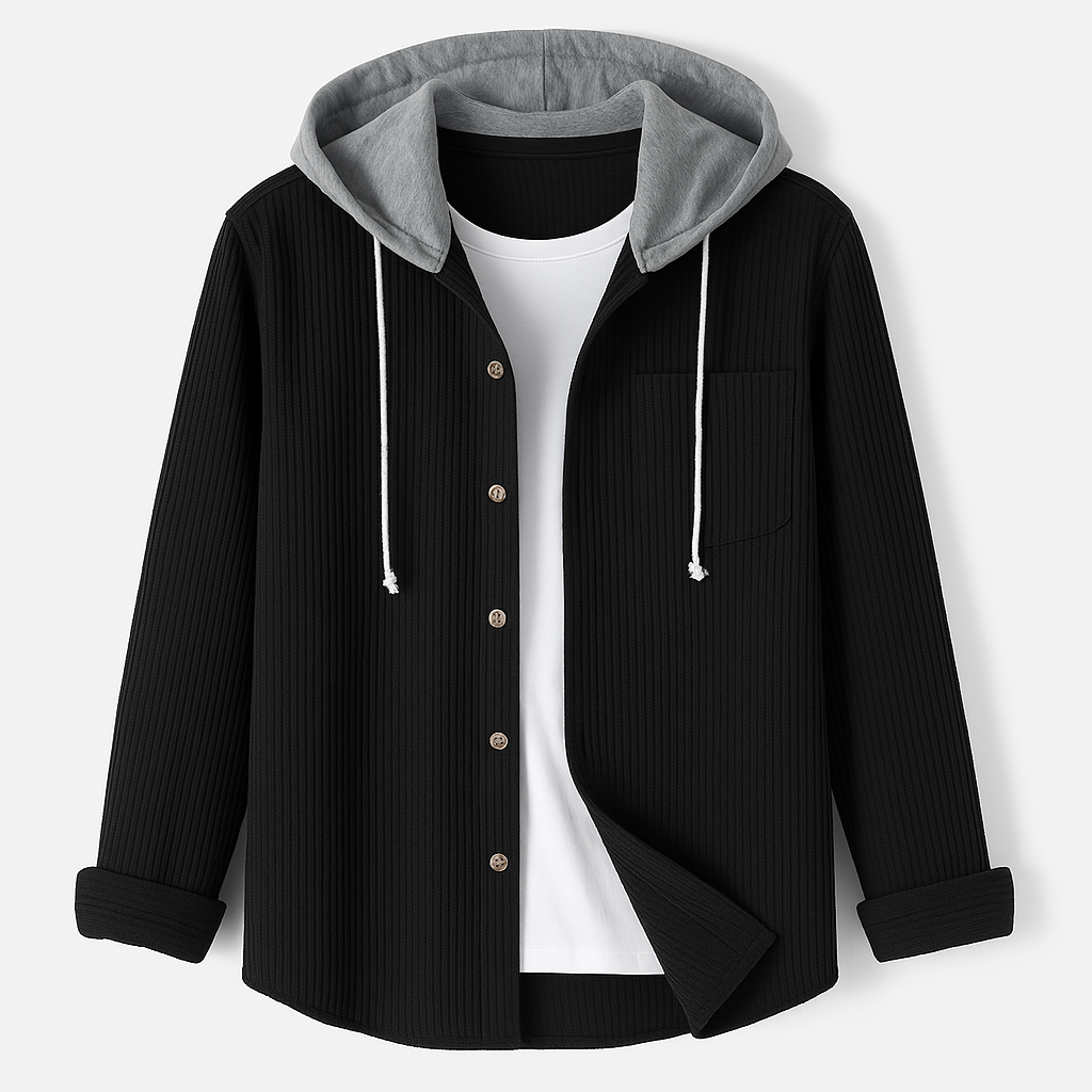 Warme Ribcord Hoodie voor Heren